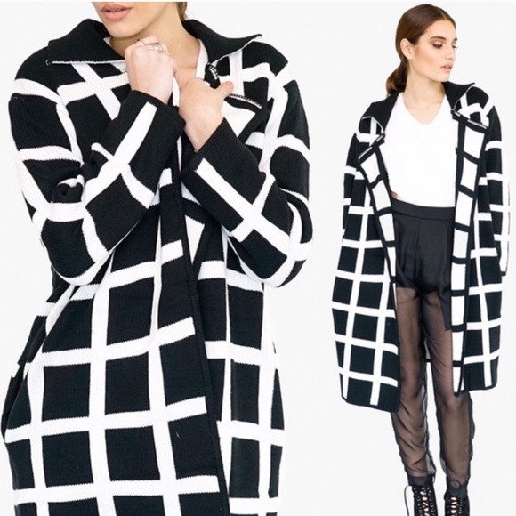 ⚡️Sale⚡️ Plaid Sweater Coat - Picture 4 of 5